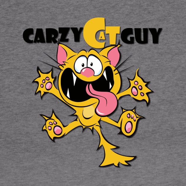 Crazy Cat Guy by Vector Design Mart